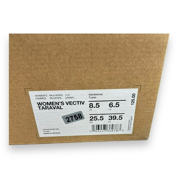 The North Face Womens Vectiv Taraval Beige Tan Running Shoes Size 8.5 NF0A52Q2 - Picture 8 of 8